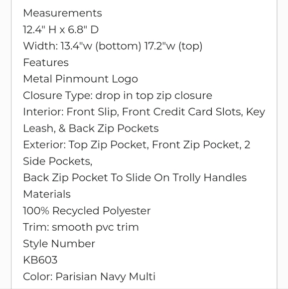 NWT Kate Spade Chelsea Large Tote - Picture 5 of 10